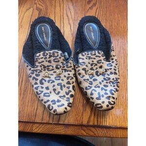 Derek Lam Leopard Print Calf Hair Slippers - Medium 7/8‎
